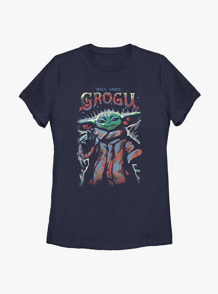 Star Wars The Mandalorian Child Magic Hands Womens T-Shirt