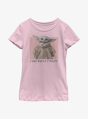 Star Wars The Mandalorian Child I Do What Want Youth Girls T-Shirt