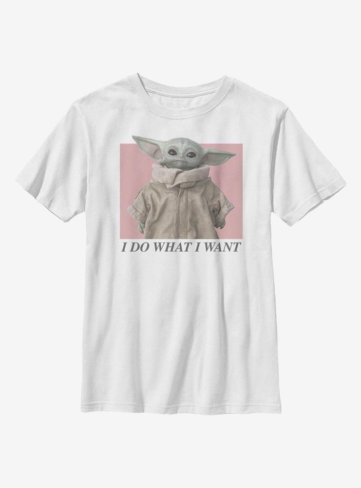 Star Wars The Mandalorian Child I Do What Want Youth T-Shirt