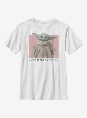 Star Wars The Mandalorian Child I Do What Want Youth T-Shirt
