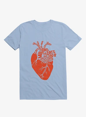 Anatomicat Heart Light Blue T-Shirt