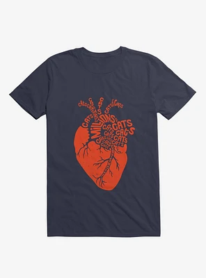 Anatomicat Heart Navy Blue T-Shirt