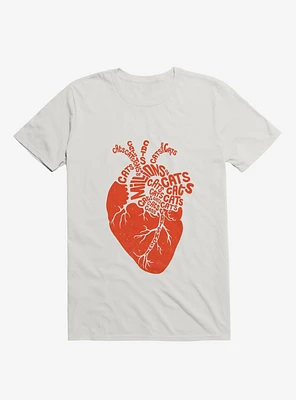 Anatomicat Heart White T-Shirt