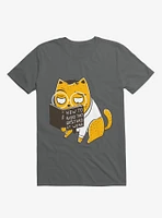 Avoid That Bastard At Work Cat Charcoal Grey T-Shirt