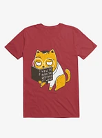 Avoid That Bastard at Work Cat Red T-Shirt