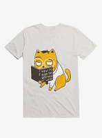 Avoid That Bastard At Work Cat White T-Shirt