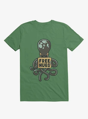 Free Hugs Octopus Kelly Green T-Shirt