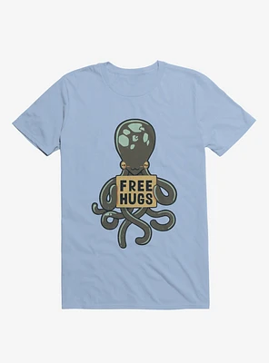 Free Hugs Octopus Light Blue T-Shirt