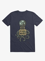 Free Hugs Octopus Navy Blue T-Shirt