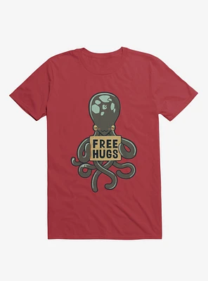 Free Hugs Octopus Red T-Shirt