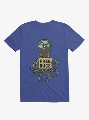 Free Hugs Octopus Royal Blue T-Shirt
