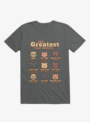 Greatest Bears Daddy Charcoal Grey T-Shirt