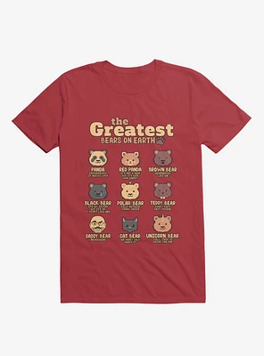 Greatest Bears Daddy Red T-Shirt
