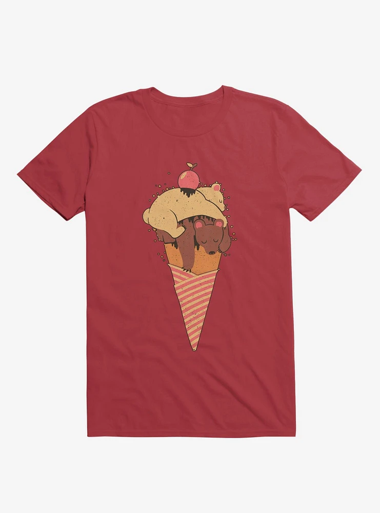 Ice Cream Bears Summer Red T-Shirt