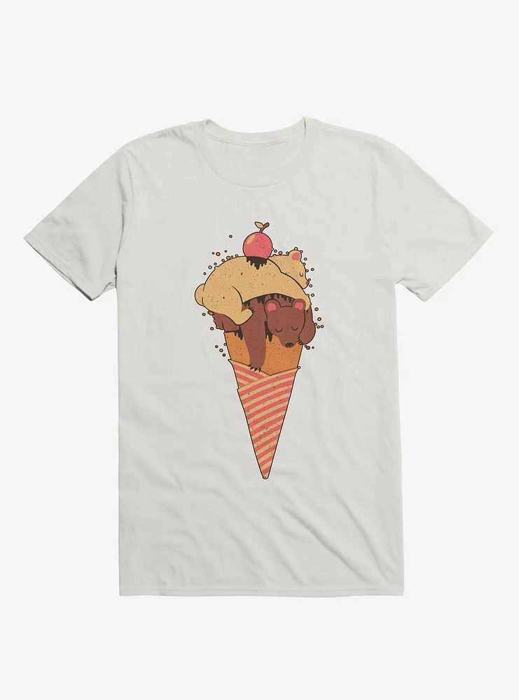 Ice Cream Bears Summer White T-Shirt