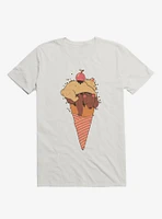 Ice Cream Bears Summer White T-Shirt