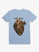 I'll Find You Heart World Map Light Blue T-Shirt