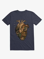 I'll Find You Heart World Map Navy Blue T-Shirt