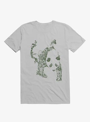 Sketch Of Nature Panda Ice Grey T-Shirt