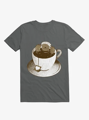 Monday Bath Sloth Coffee Charcoal Grey T-Shirt