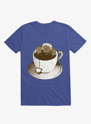 Monday Bath Sloth Coffee Royal Blue T-Shirt