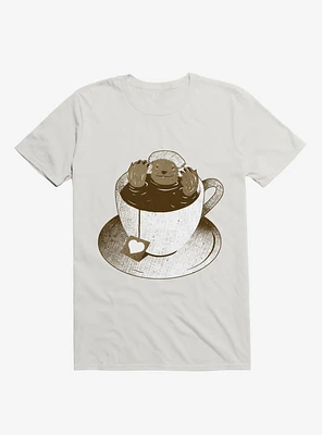 Monday Bath Sloth Coffee White T-Shirt