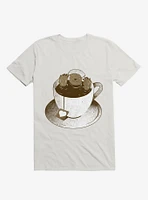 Monday Bath Sloth Coffee White T-Shirt