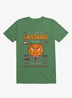 Avoid That Bastard At Work Cat Magazine Kelly Green T-Shirt