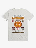 Avoid That Bastard At Work Cat Magazine White T-Shirt