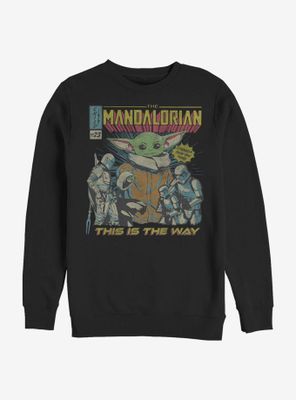 Star Wars The Mandalorian Child Poster Old School Sweatshirt