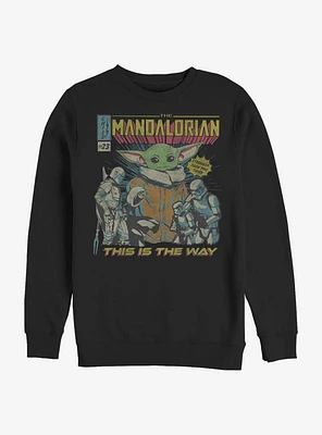 Star Wars The Mandalorian Child Poster Old School Sweatshirt