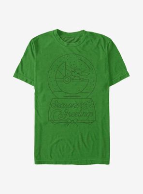 Star Wars The Mandalorian Child Greetings Outline T-Shirt