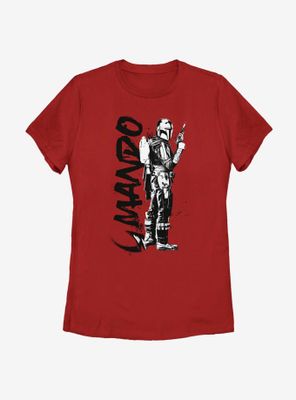 Star Wars The Mandalorian Splatter Womens T-Shirt