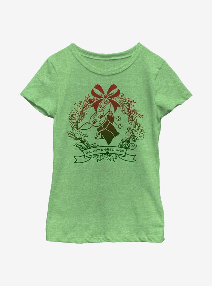 Star Wars The Mandalorian Child Galaxy Holiday Youth Girls T-Shirt