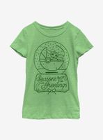 Star Wars The Mandalorian Child Greetings Outline Youth Girls T-Shirt