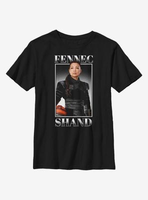 Star Wars The Mandalorian Fennec Shand Stance Youth T-Shirt