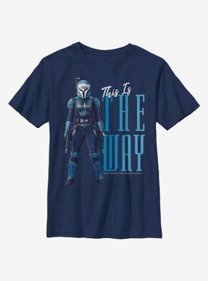 Star Wars The Mandalorian Bo-Katan Stance Youth T-Shirt