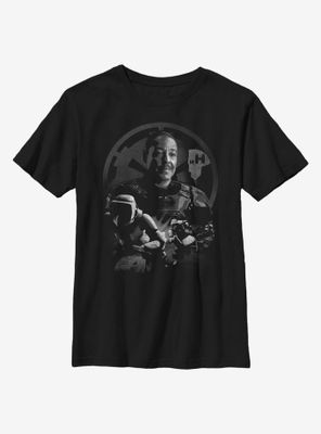 Star Wars The Mandalorian Mandomon Moff Circle Youth T-Shirt