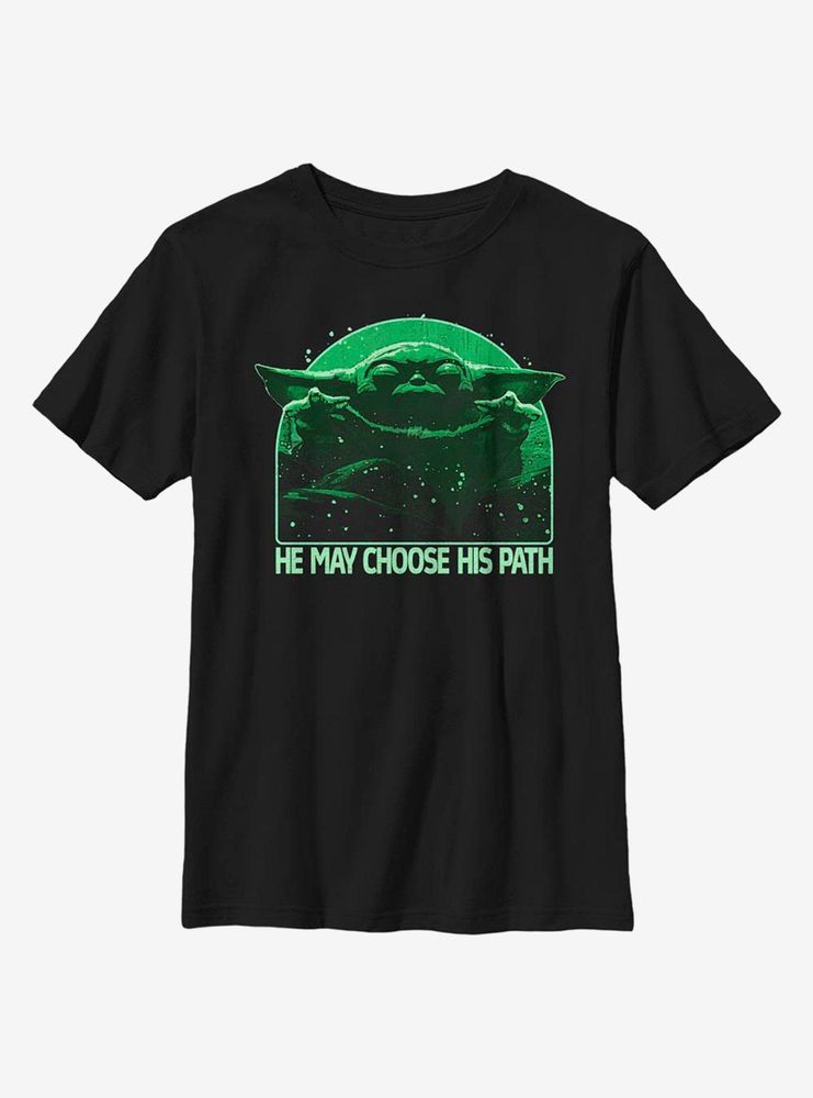 Star Wars The Mandalorian Child Choose His Path Youth T-Shirt