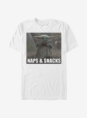 Star Wars The Mandalorian Child Naps Snacks T-Shirt
