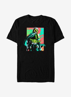Star Wars The Mandalorian Child Neon Mando T-Shirt
