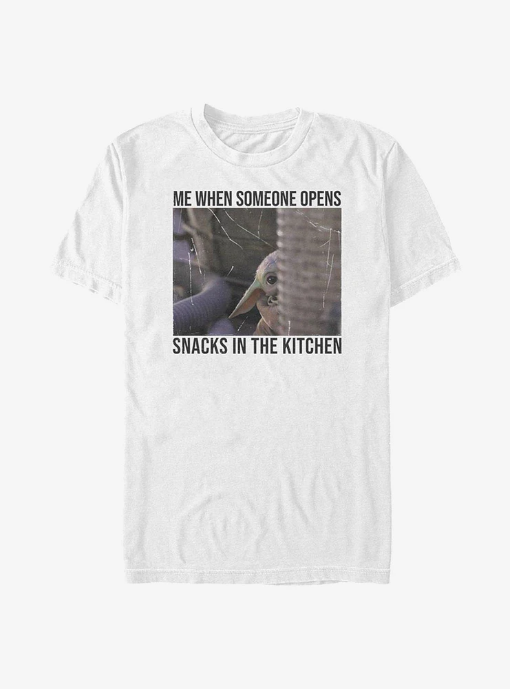Star Wars The Mandalorian Child Hears Snacks T-Shirt
