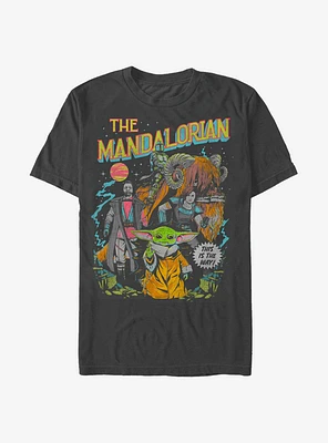 Star Wars The Mandalorian Character Poster T-Shirt