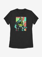 Star Wars The Mandalorian Child Neon Mando Womens T-Shirt