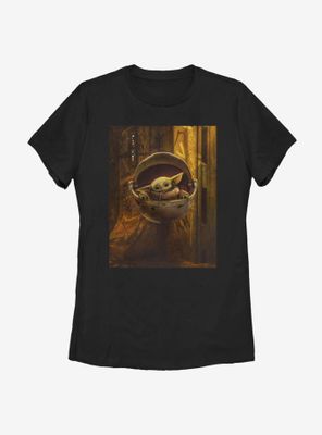 Star Wars The Mandalorian Child Poster Pod Womens T-Shirt