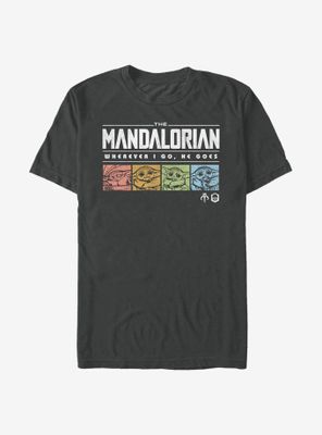 Star Wars The Mandalorian Child Retro Pop Logo T-Shirt