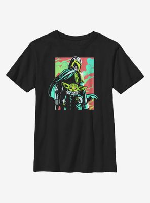 Star Wars The Mandalorian Child Neon Mando Youth T-Shirt