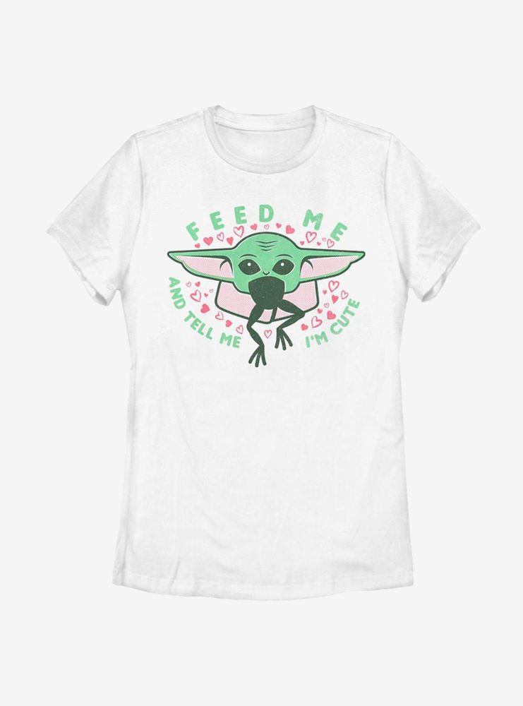 Star Wars The Mandalorian Child Feed Me Womens T-Shirt