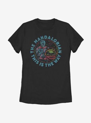 Star Wars The Mandalorian Child Rainbow Womens T-Shirt