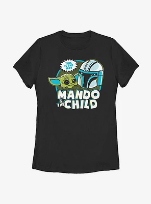 Star Wars The Mandalorian Child Saturday Cartoon Womens T-Shirt